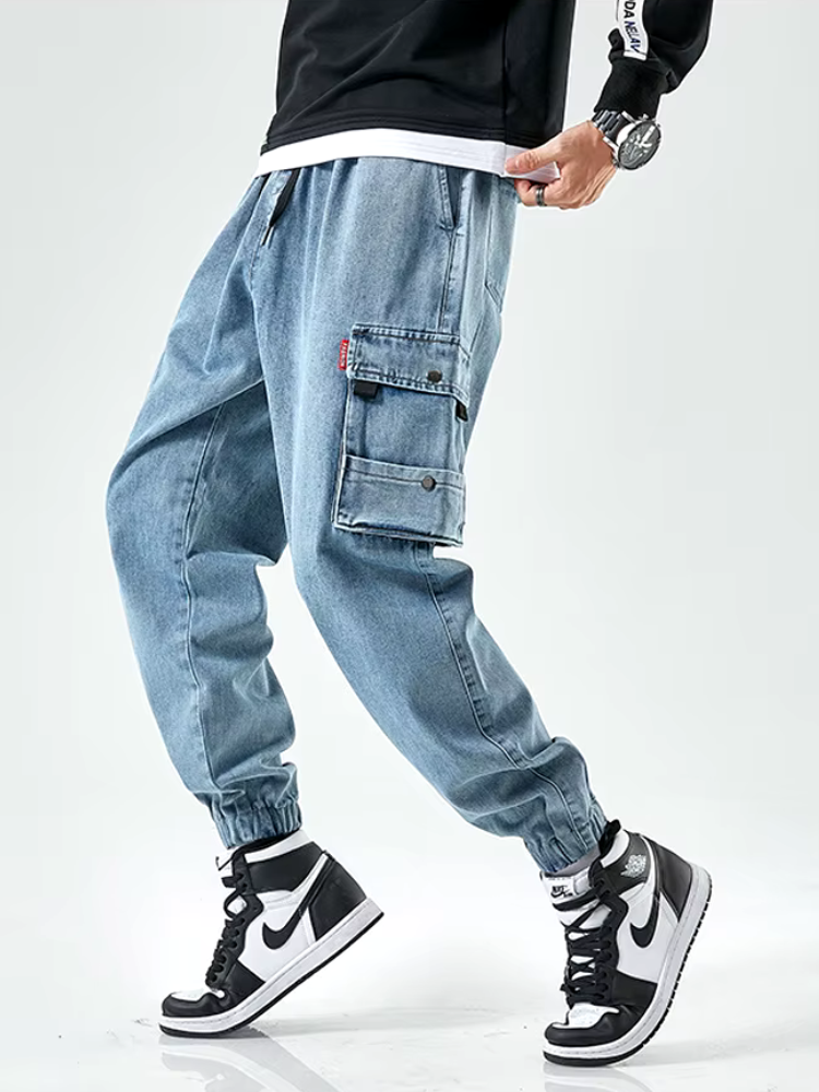 Pantalon jean cargo pour homme