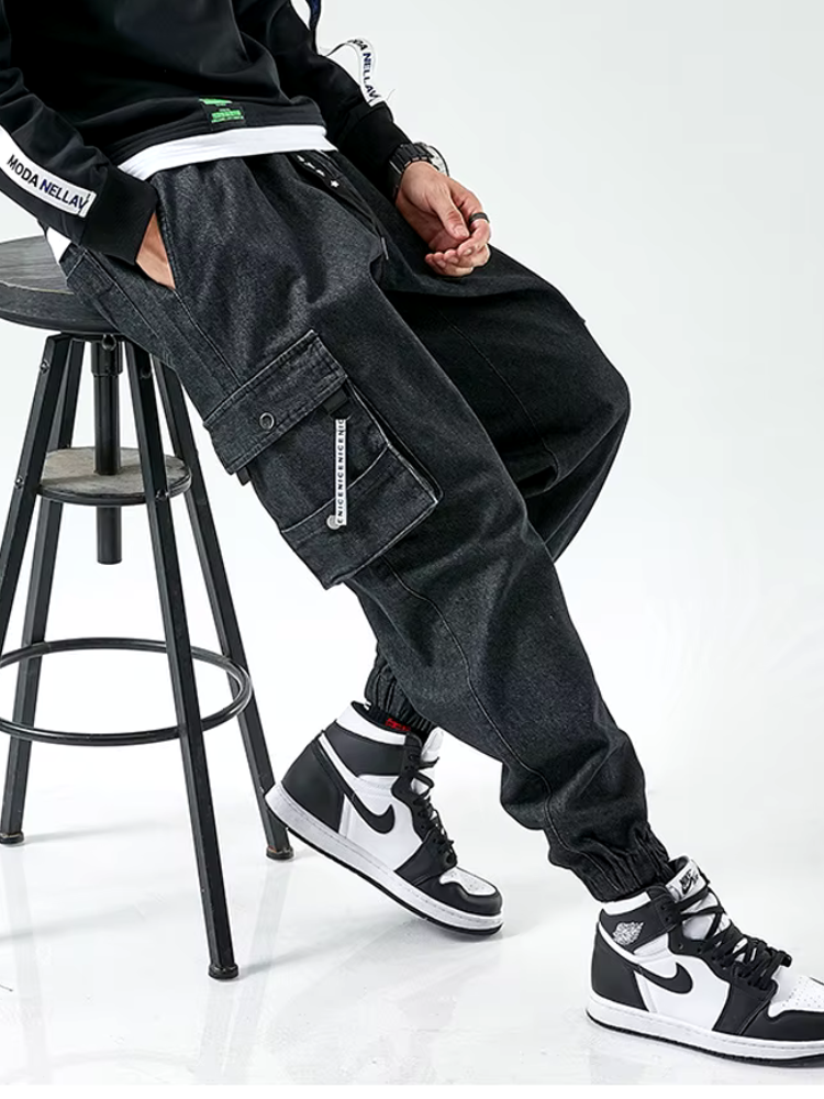Pantalon jean cargo pour homme
