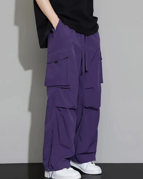 Pantalon cargo violet homme