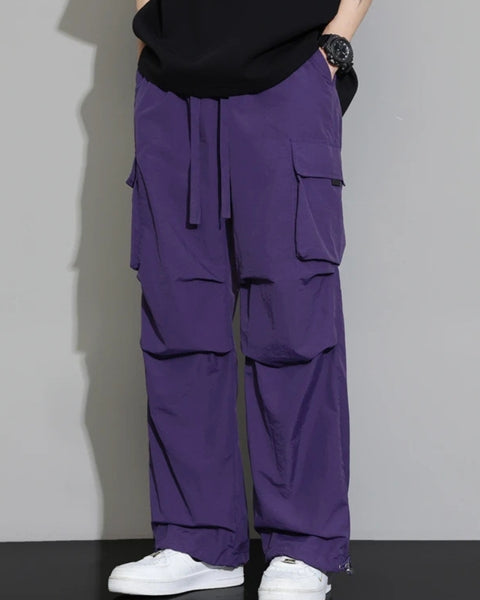 Pantalon cargo violet homme