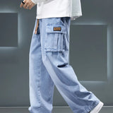 Jean cargo large homme