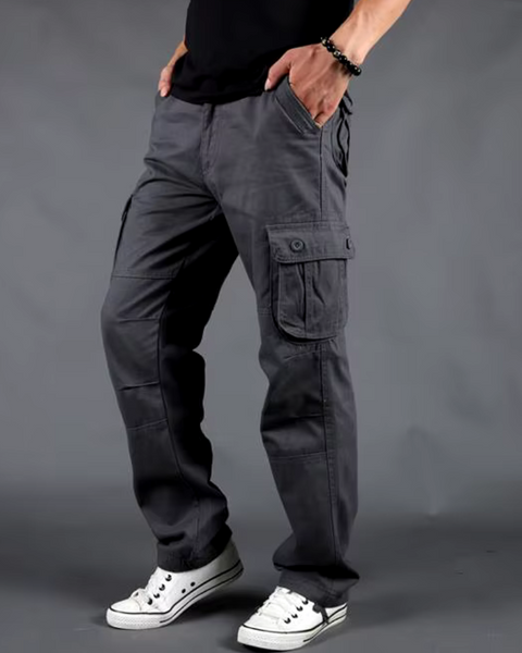 Pantalon cargo pour homme à coupe droite