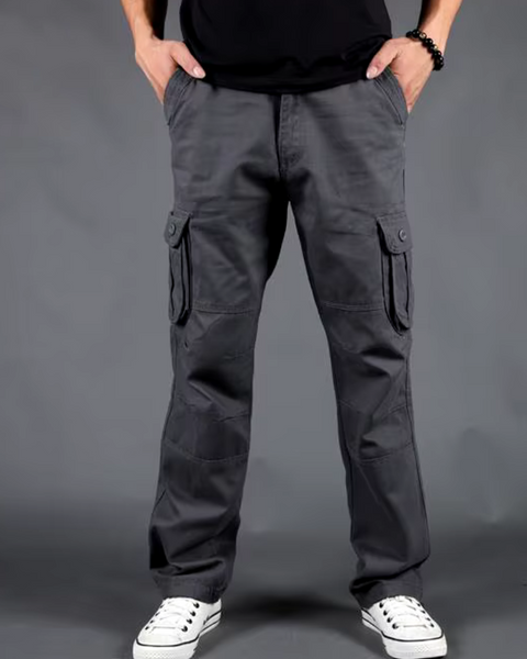 Pantalon cargo pour homme à coupe droite
