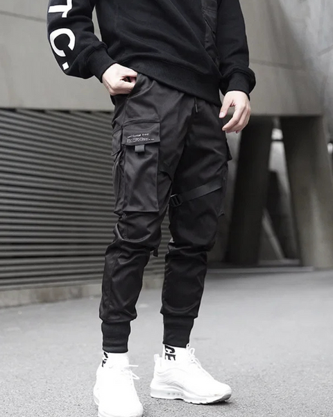 Pantalon cargo slim pour homme couleur noir