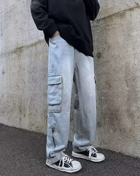 Pantalon cargo jean homme