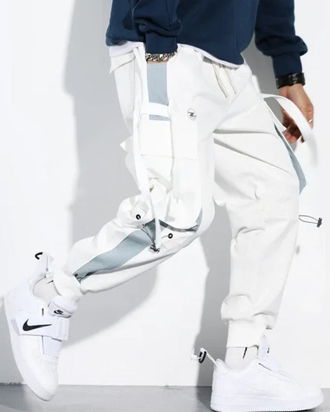 Pantalon cargo léger blanc homme
