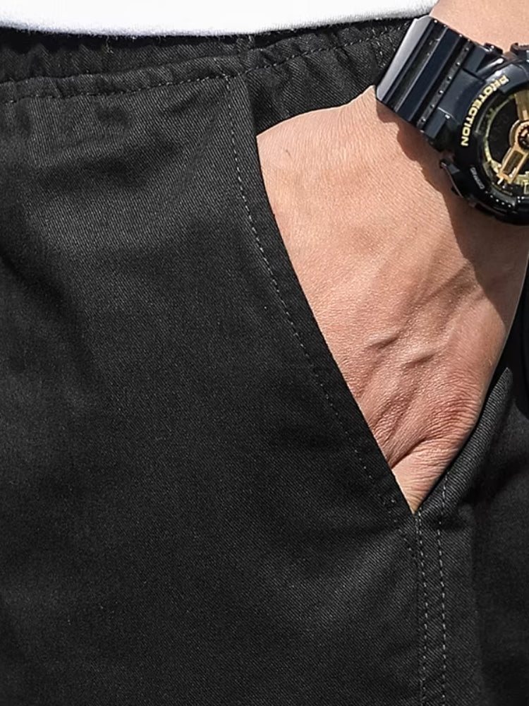 Short cargo noir homme