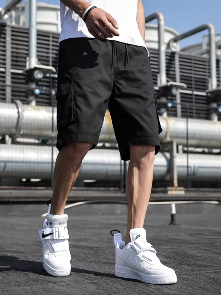 Short cargo noir homme