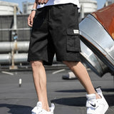 Short cargo noir homme