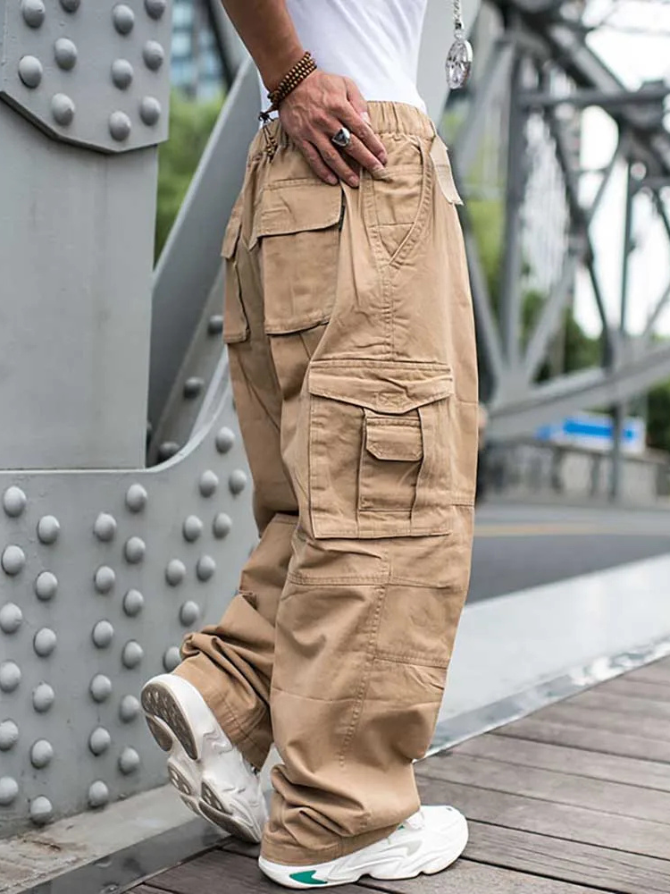 Pantalon cargo large pour homme