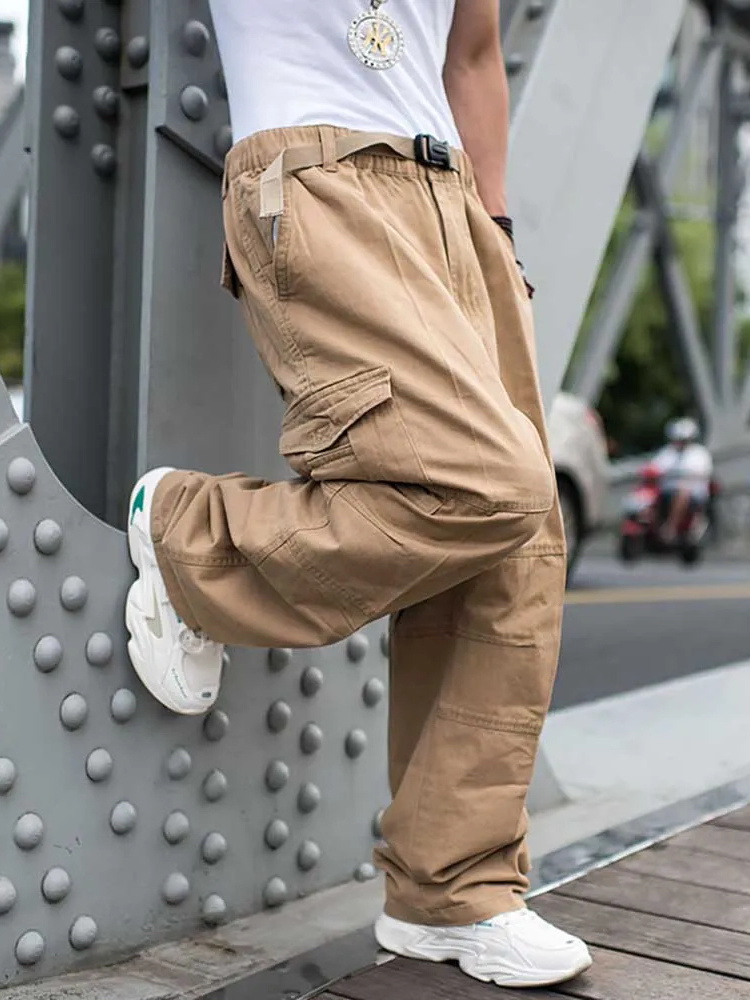 Pantalon cargo large pour homme