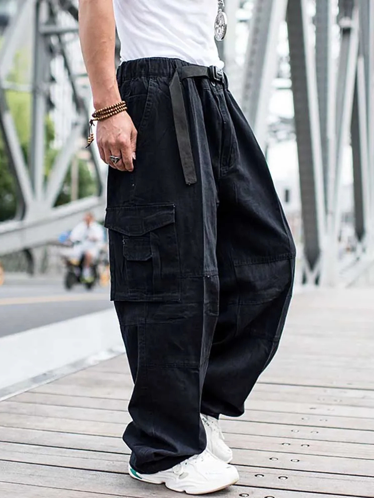 Pantalon cargo large pour homme