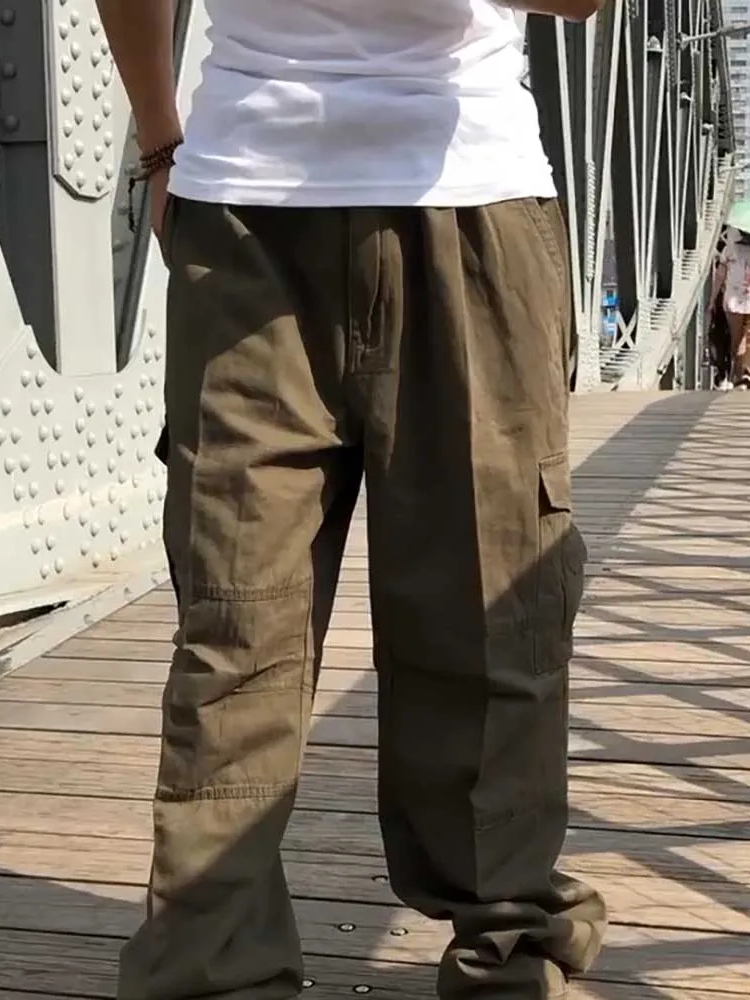 Pantalon cargo large pour homme