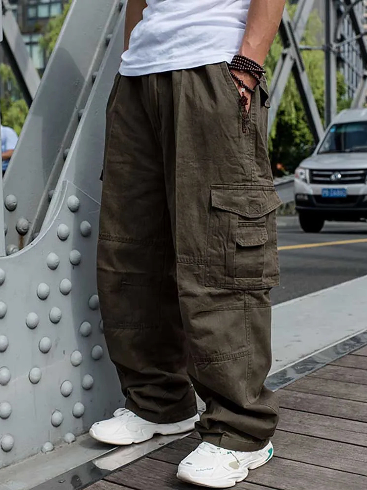 Pantalon cargo large pour homme