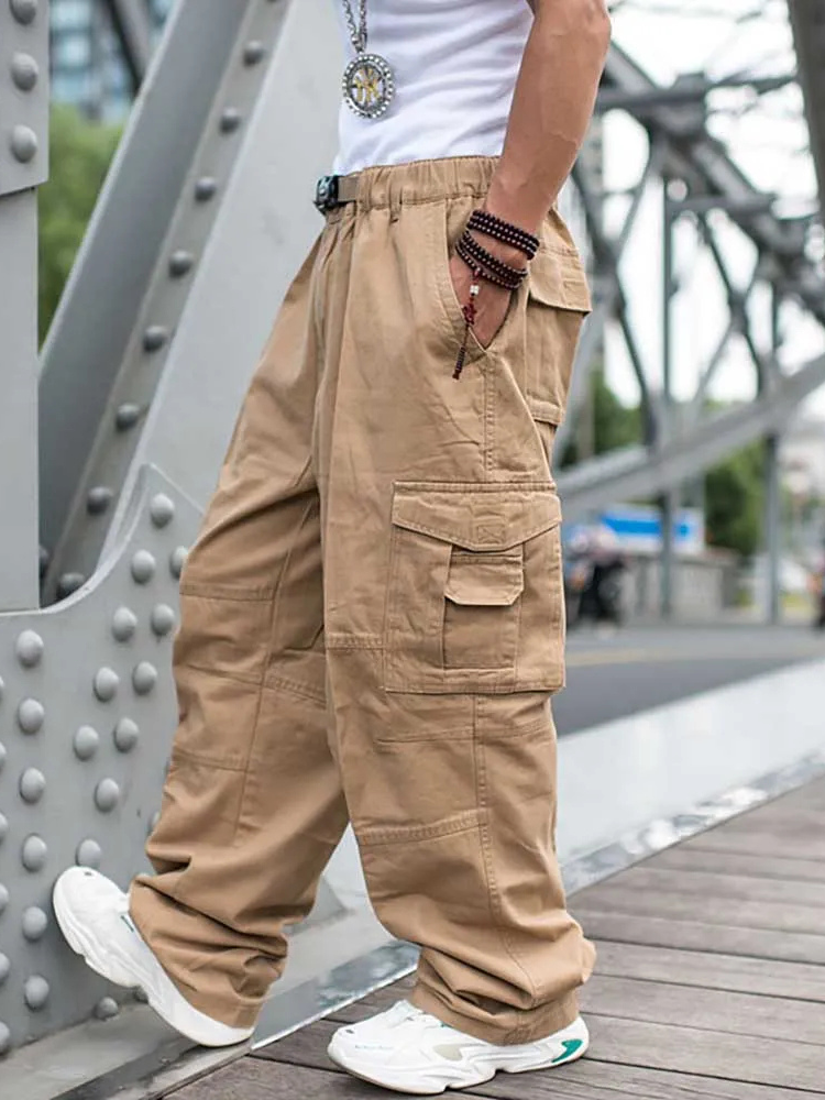 Pantalon cargo large pour homme