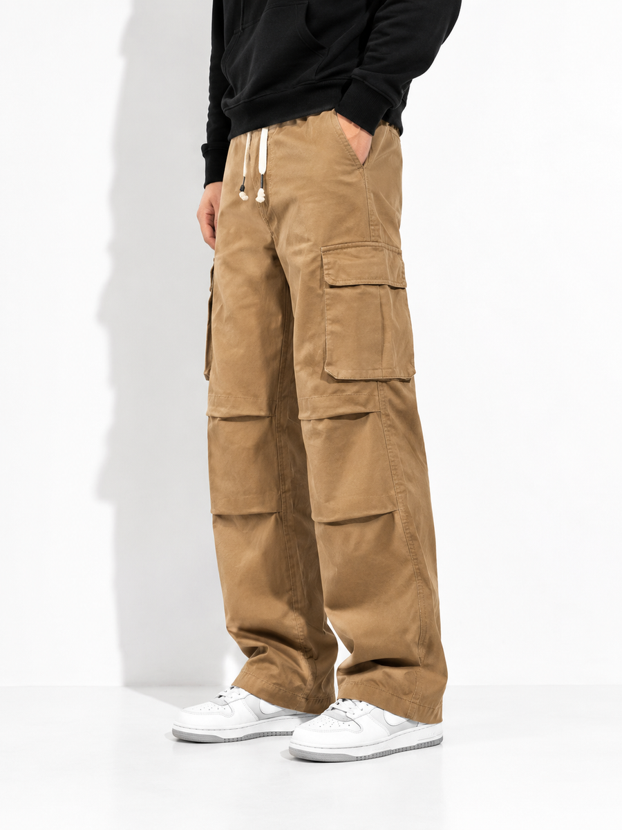 Pantalon cargo large homme