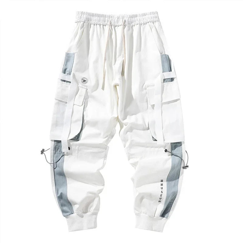 Pantalon cargo léger blanc homme