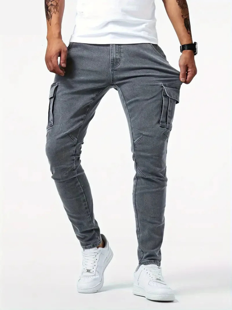 Jean cargo slim homme