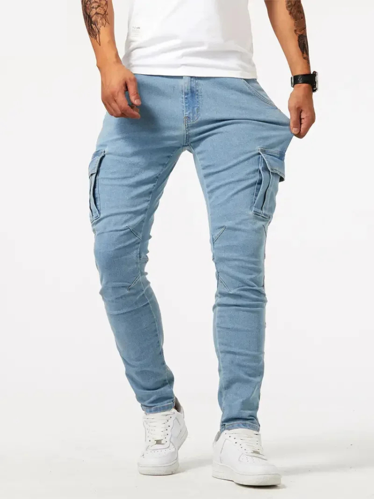 Jean cargo slim homme