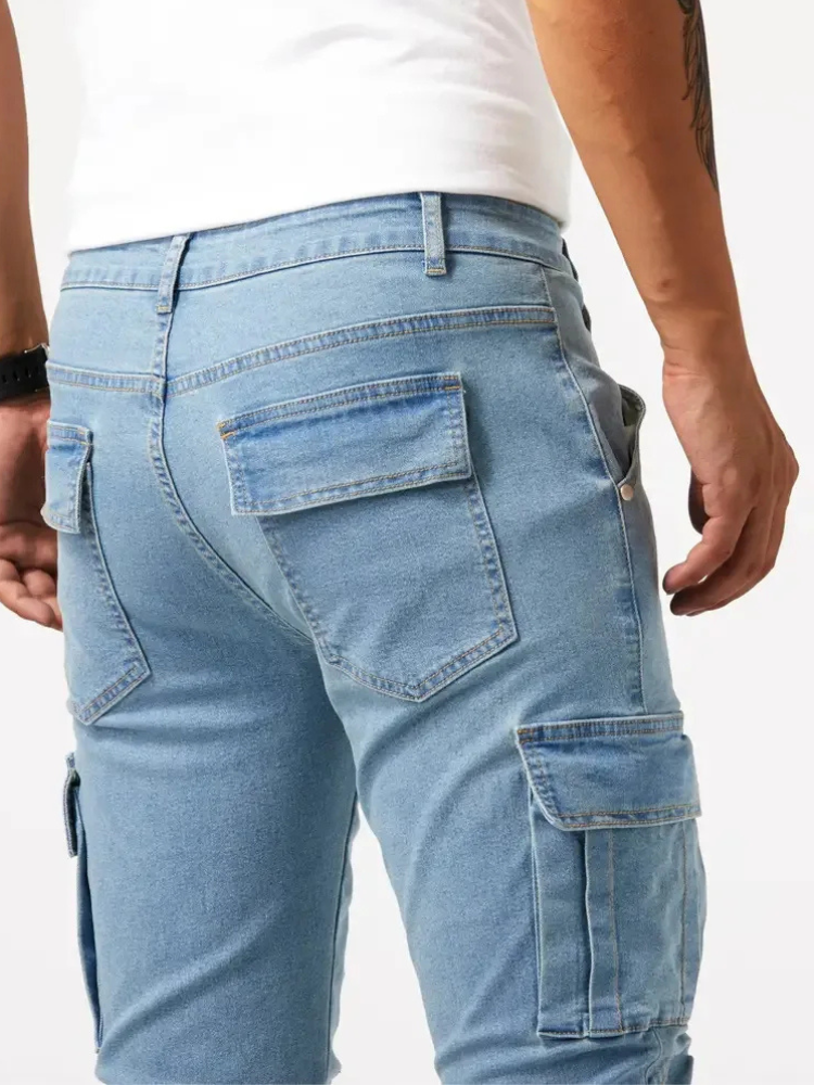 Jean cargo slim homme