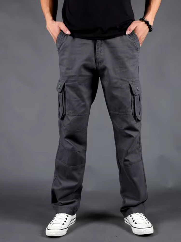 Pantalon cargo pour homme à coupe droite