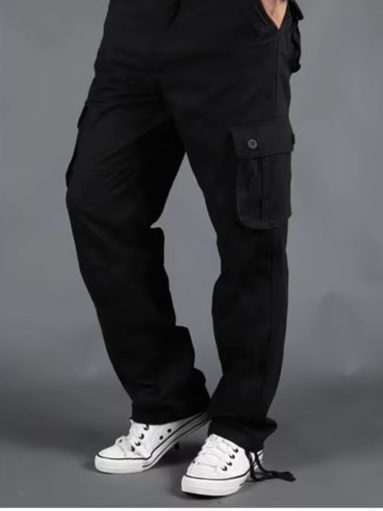 Pantalon cargo pour homme à coupe droite