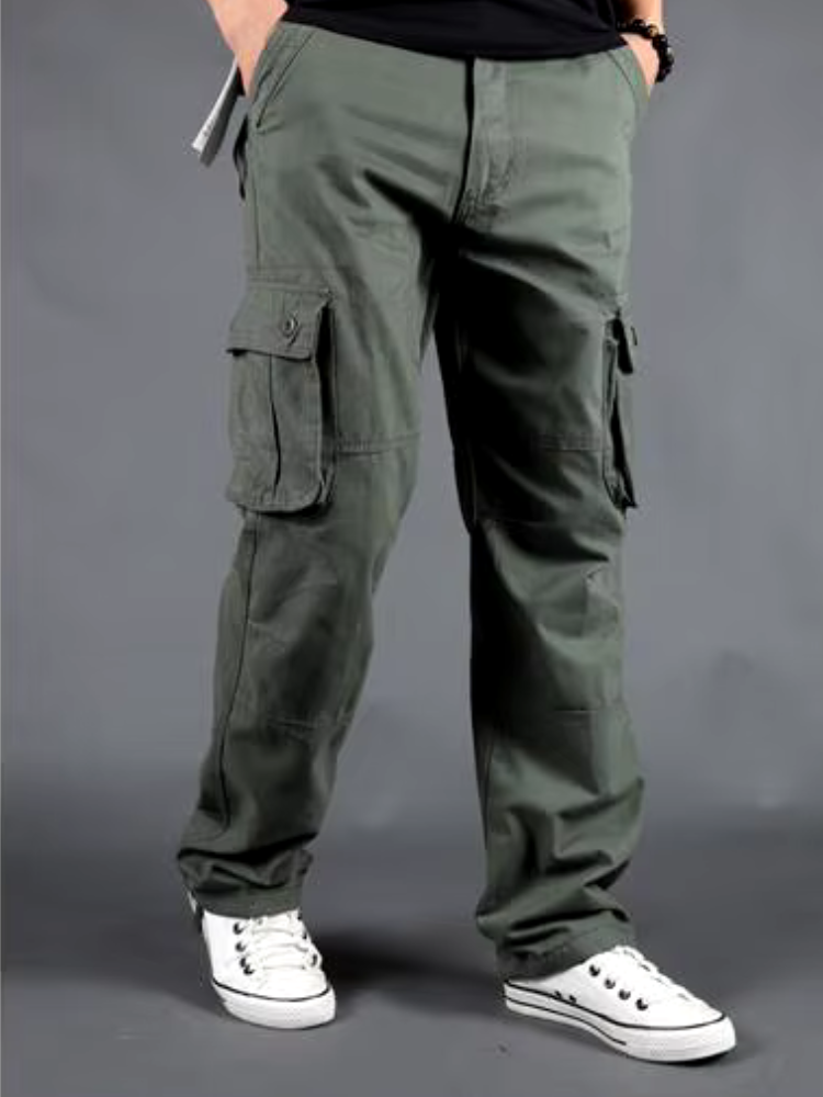 Pantalon cargo pour homme à coupe droite