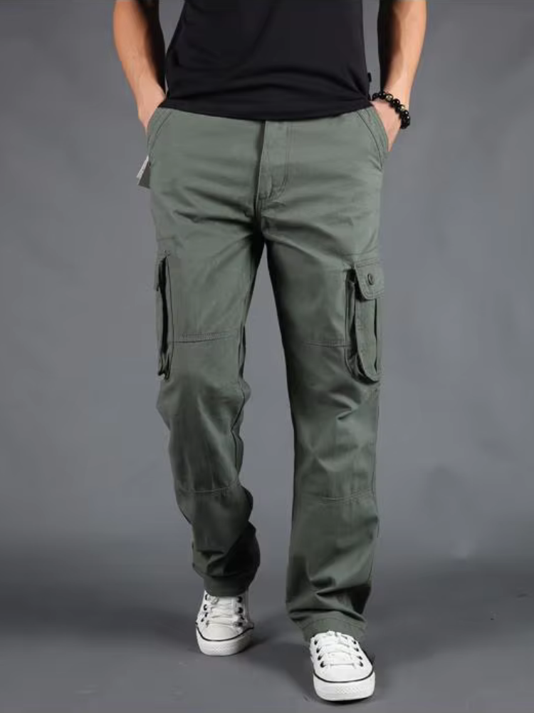 Pantalon cargo pour homme à coupe droite