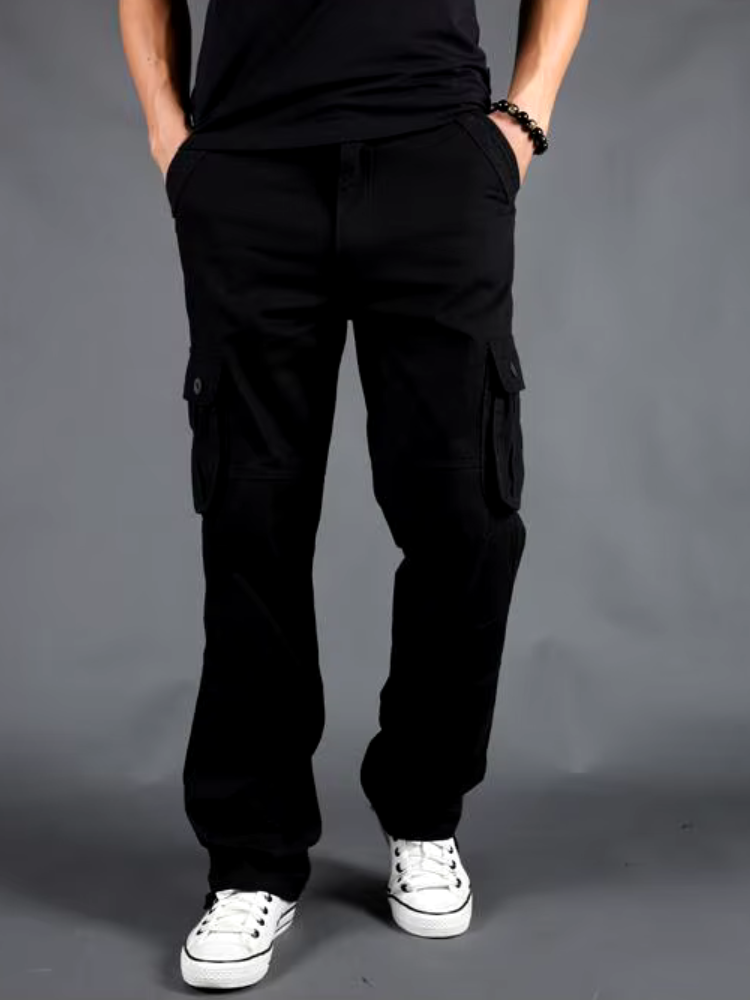 Pantalon cargo pour homme à coupe droite