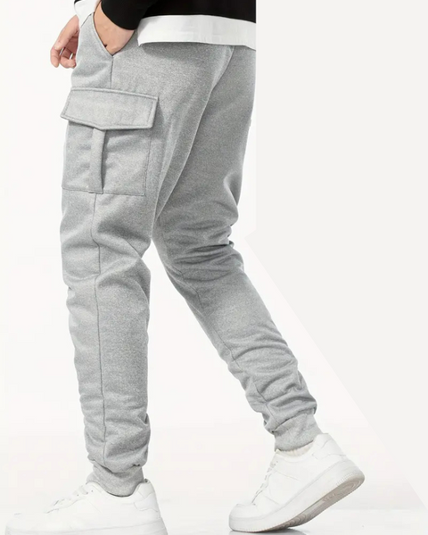 Pantalon cargo thermique couleur gris