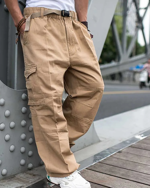 Pantalon cargo large pour homme